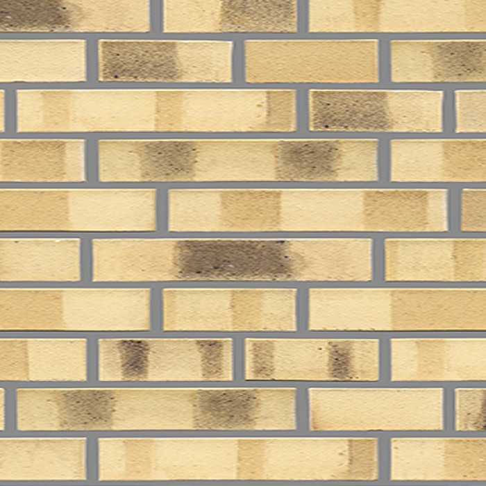 Кирпич клинкерный Muhr 35 KS Creme nuanciert Kohle Spezial гладкий, 290х90х52 мм